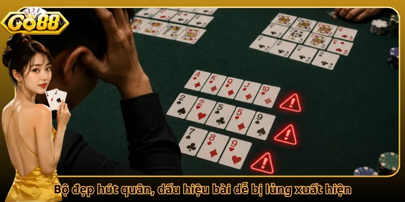 Bộ đẹp hút quân, dấu hiệu bài dễ bị lủng xuất hiện