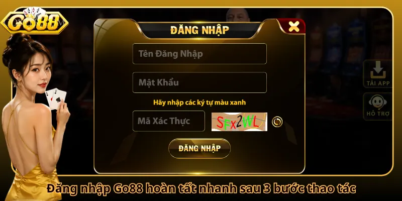 Đăng nhập Go88 hoàn tất nhanh sau 3 bước thao tác