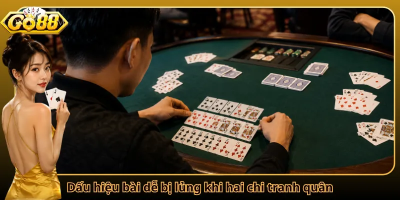 Dấu hiệu bài dễ bị lủng khi hai chi tranh quân