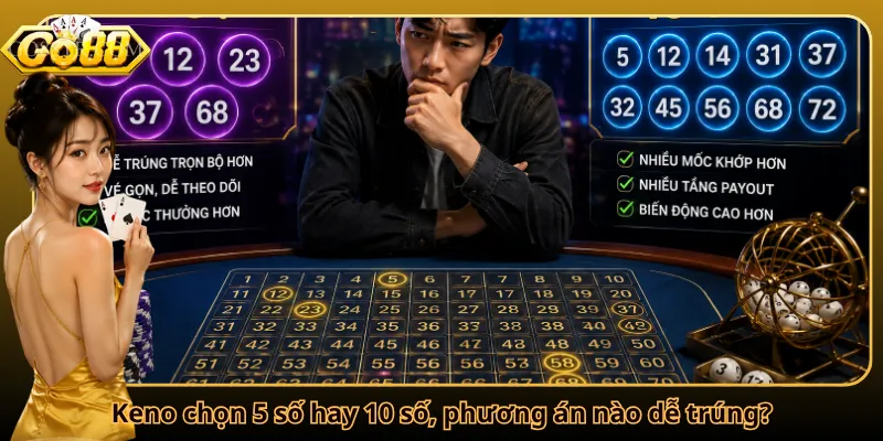 Keno chọn 5 số hay 10 số, phương án nào dễ trúng?
